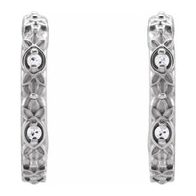 Vintage Style Open Hoop Earrings Natural Old Miner Diamonds 4 Carats