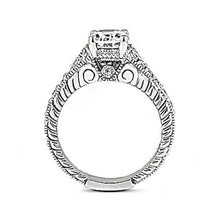 Vintage Style Oval Real Diamond Engagement Ring 1.51 Ct. White Gold 14K