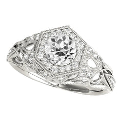 Vintage Style Round Old Natural Earth Mined Diamond Wedding Ring 3.25 Carats