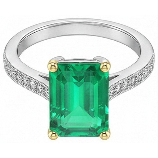 Shimmering Gemstone Ring 4 ct – front view