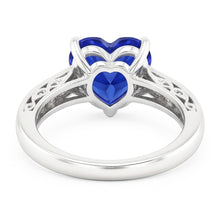 Vintage Style Sapphire Ring Heart Cut