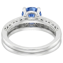 Vintage Style Sapphire Wedding Set