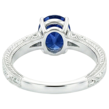 Vintage Style Solitaire Oval Natural Blue Ceylon Sapphire 4.50 Carats