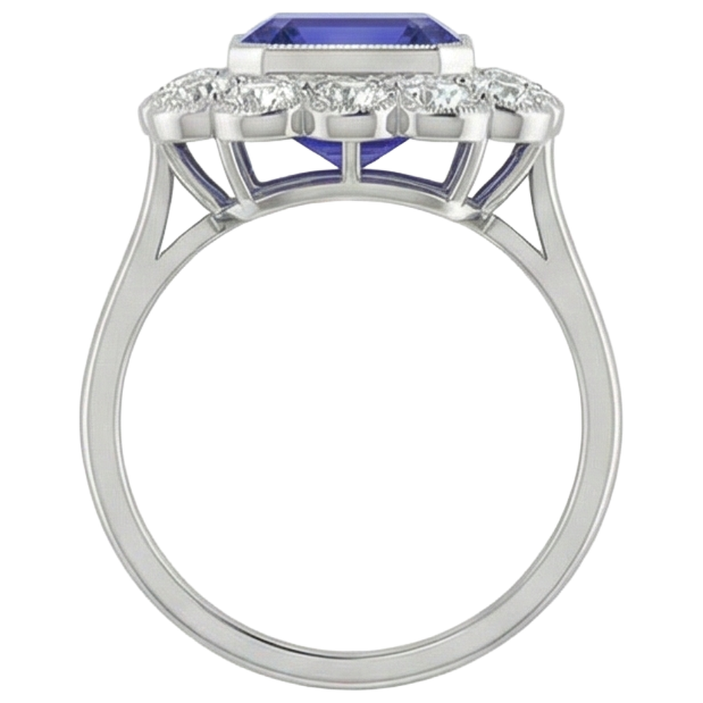 Vintage Style Tanzanite Cocktail Ring