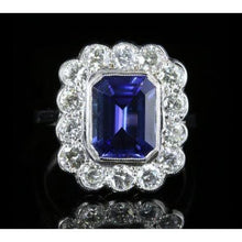 Vintage Style Tanzanite Cocktail Ring