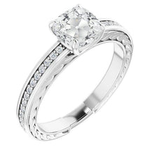 Vintage Style Women's Ring Cushion Old Cut Natural Diamond 5.75 Carats