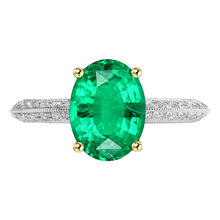 Handcrafted Fine Emerald Gemstone Ring 3.50 ct – main view