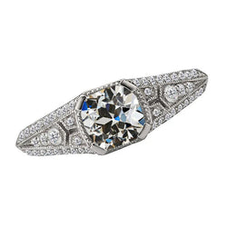 Vintage Anniversary Ring – Diamond 4 ct 14 Karat White Gold