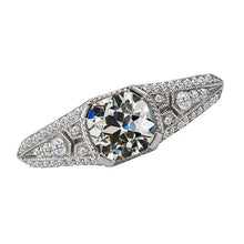 Genuine Diamond Anniversary Ring 4 ct 14 Karat White Gold – main view
