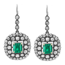 Refined Colombian Emerald Gemstone Earring 2 ct – main view