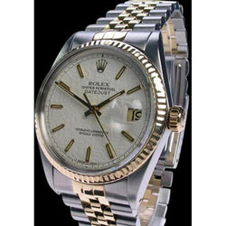 Vintage Rolex Datejust Watch Gents Fluted Bezel Two Tone Jubilee QUICK SET