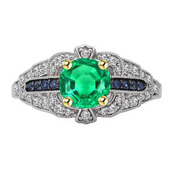 14K Vintage Colombian Emerald Gemstone Ring 2.50 ct