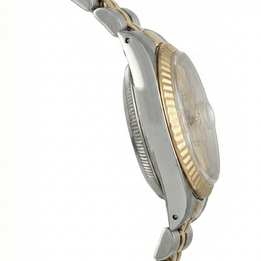 Vintage Ladies Steel Gold Two-Tone Vintage Rolex Fi Watch Jubilee