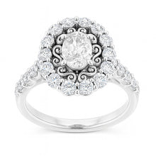 Vintage Style Halo Ring Oval Old Cut Real Natural Earth Mined Diamond Prong Set 6.25 Carats