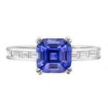 Vivid Royal Blue Sapphire And Natural Earth Mined Diamond Ring