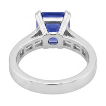 Vivid Royal Blue Sapphire And Natural Earth Mined Diamond Ring