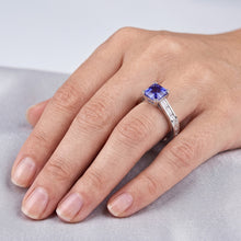 Vivid Royal Blue Sapphire And Natural Earth Mined Diamond Ring