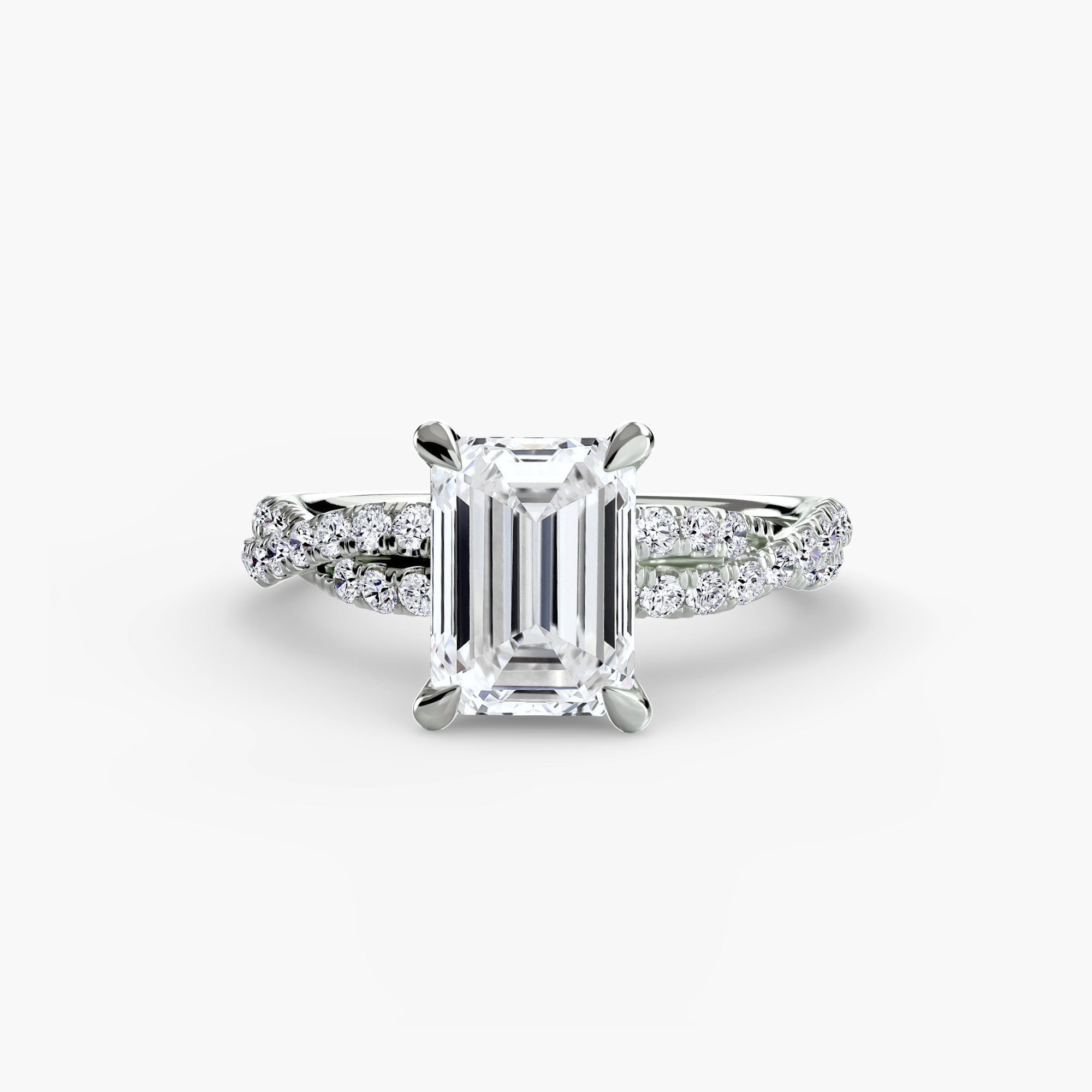 Precious Stone Round Brilliant Setting in Gold – back view