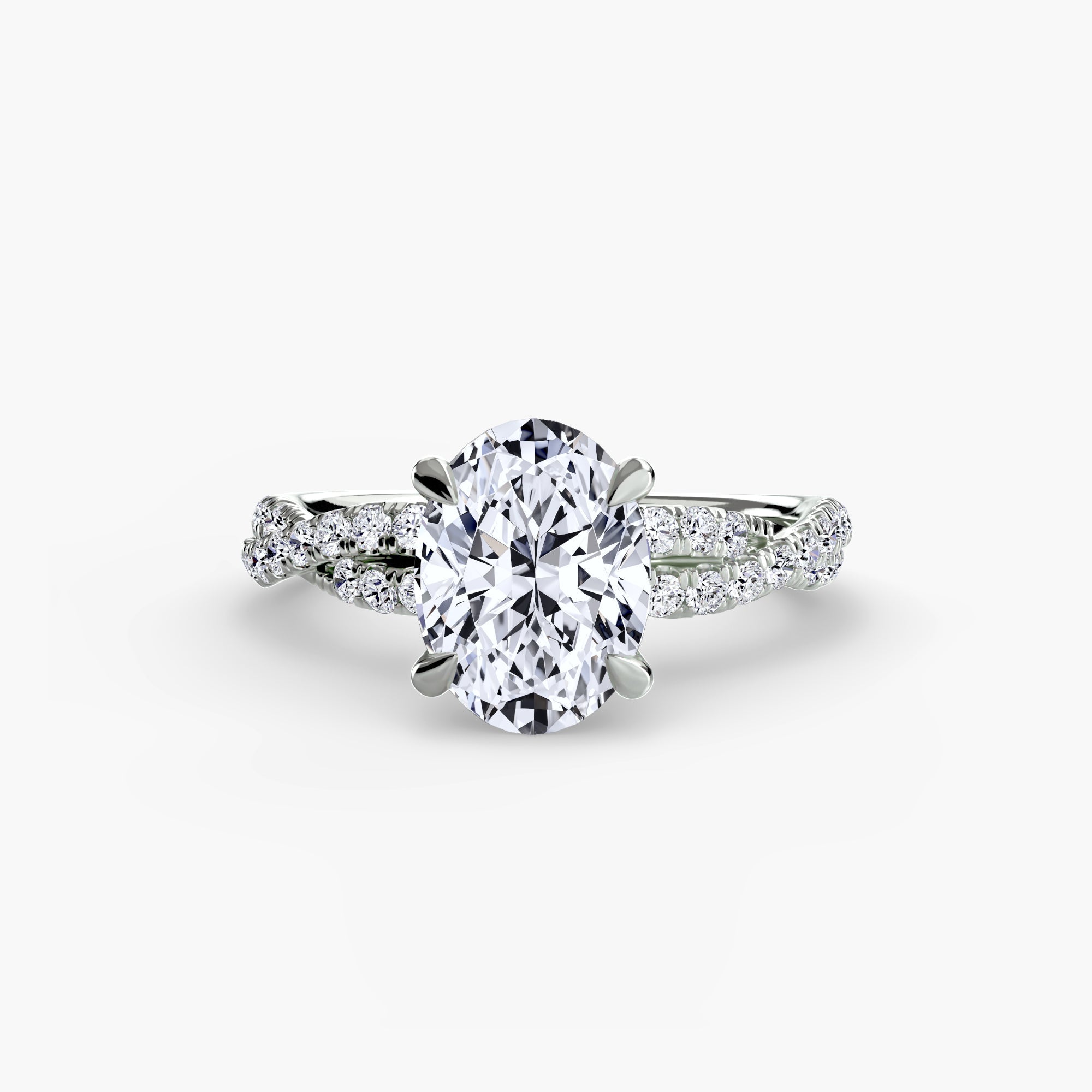 Precious Stone Round Brilliant Setting in Gold – profile view