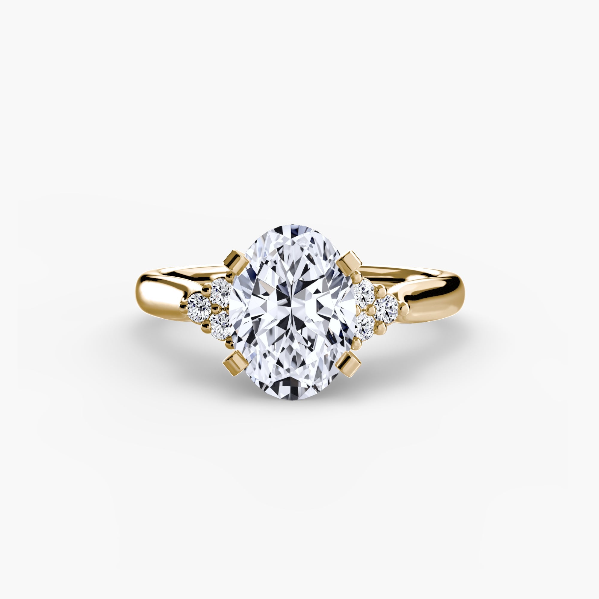 Radiant Gemstone Setting ct – profile view
