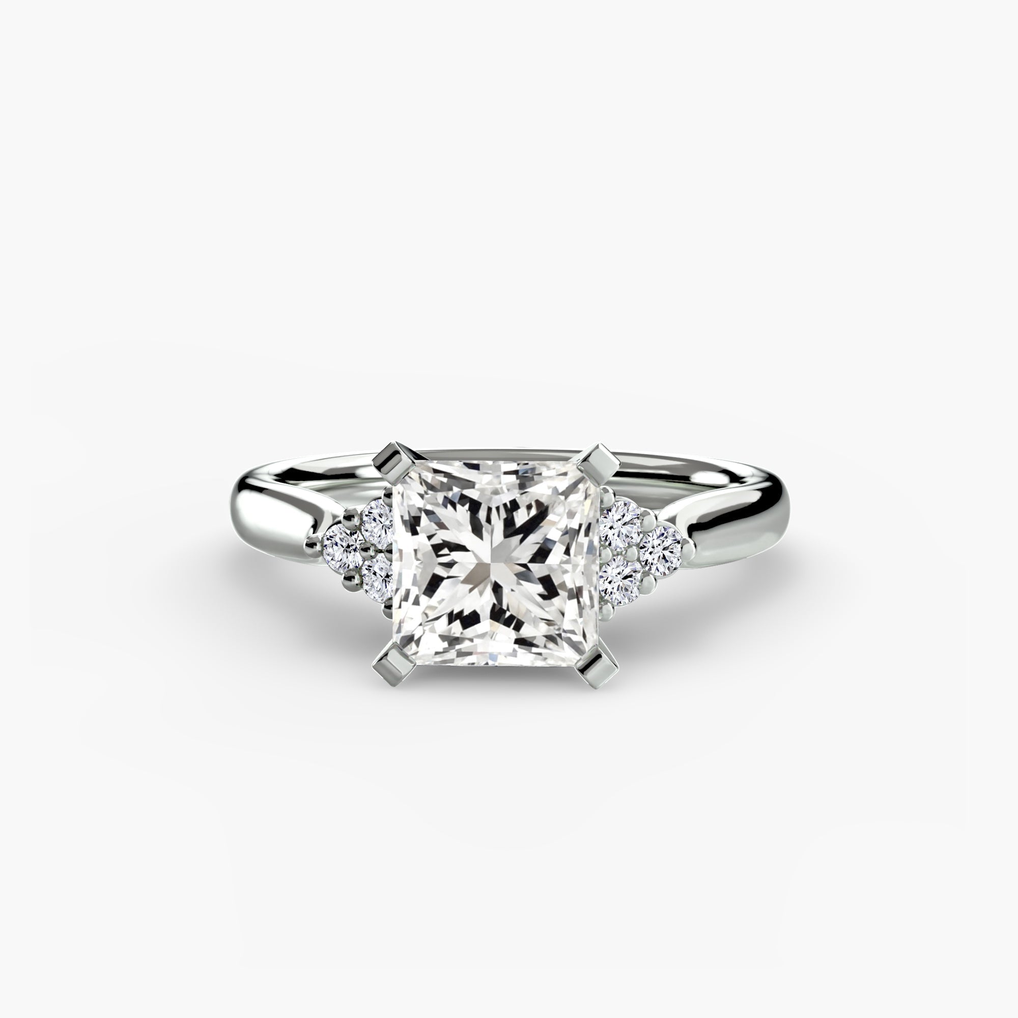 Radiant Gemstone Setting ct – side view
