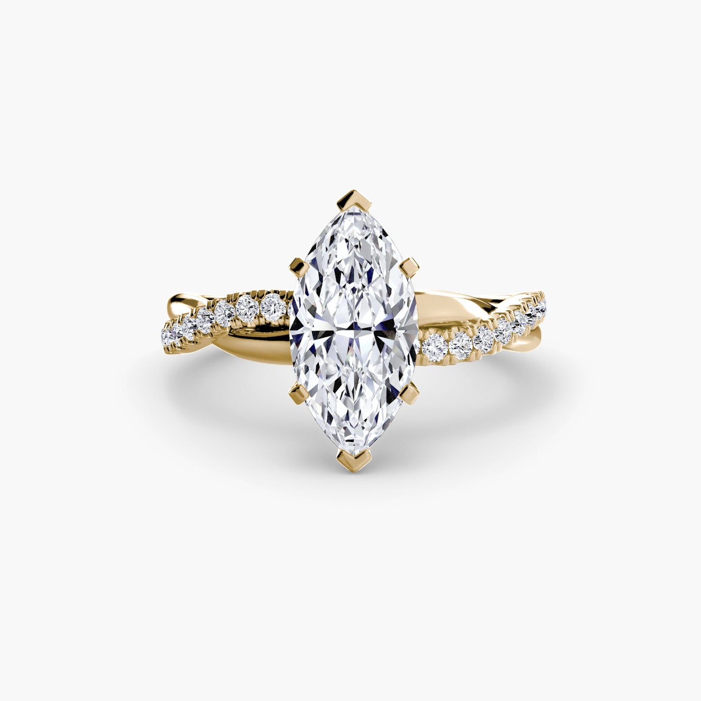 Round Brilliant Fine Emerald ring in Gold – alternate view
