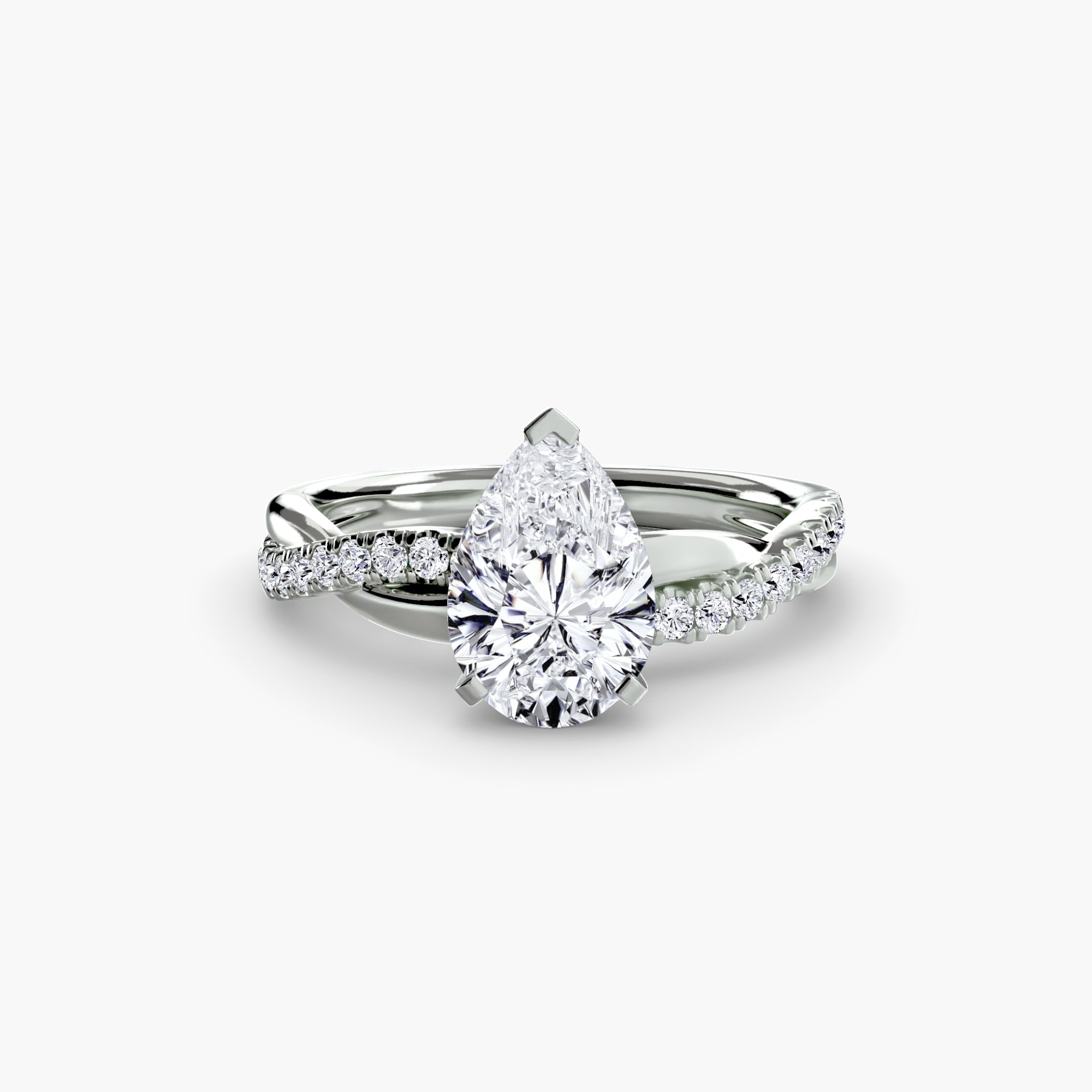 Real Fine Emerald Setting – profile view