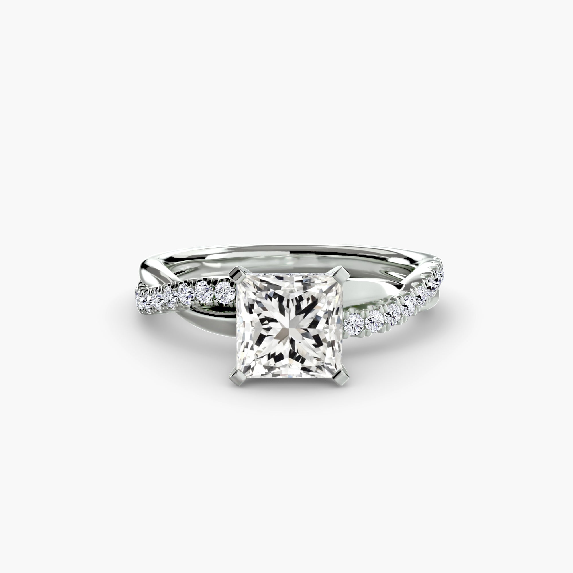Round Brilliant Fine Emerald ring in Gold – main view