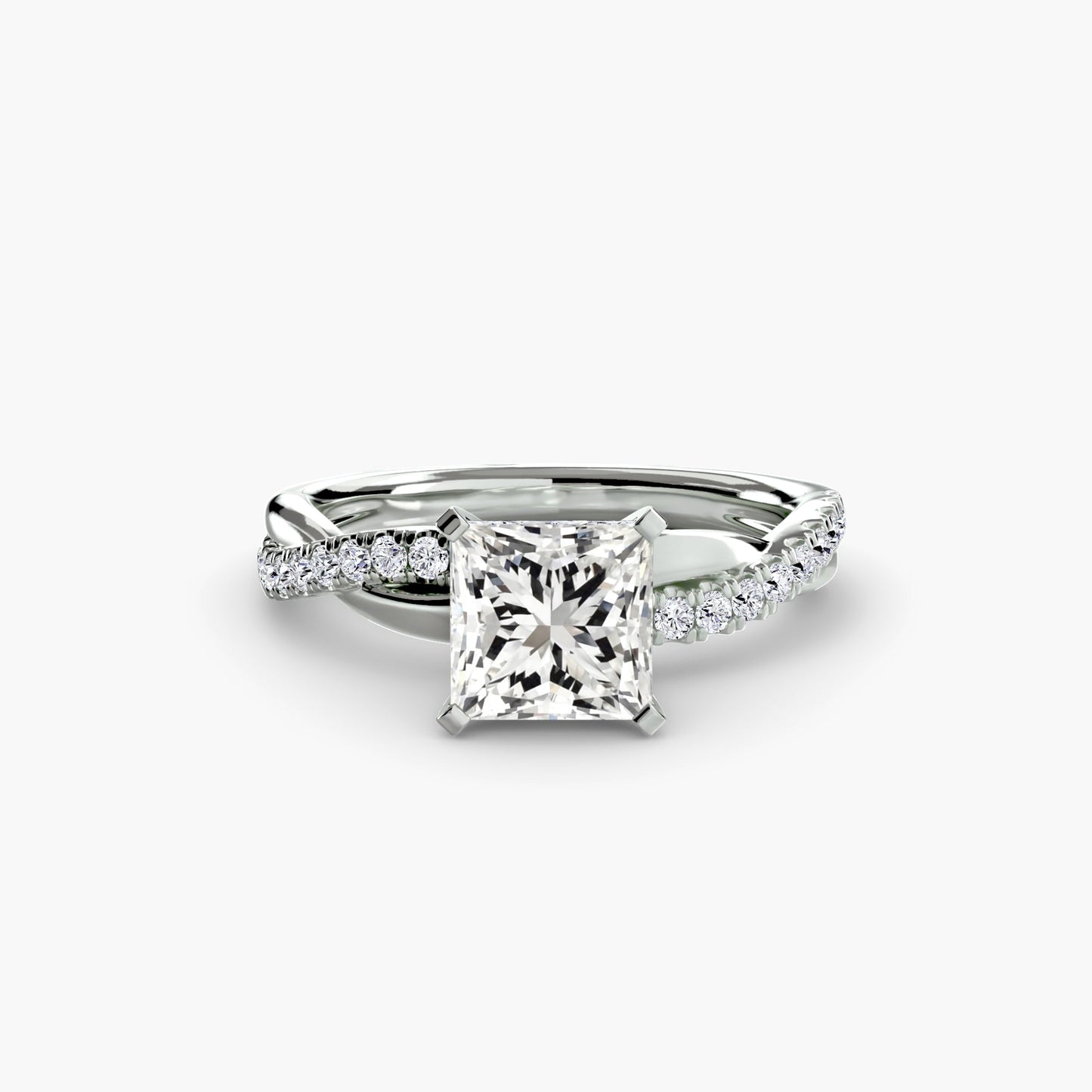 Round Brilliant Fine Emerald ring in Gold – main view