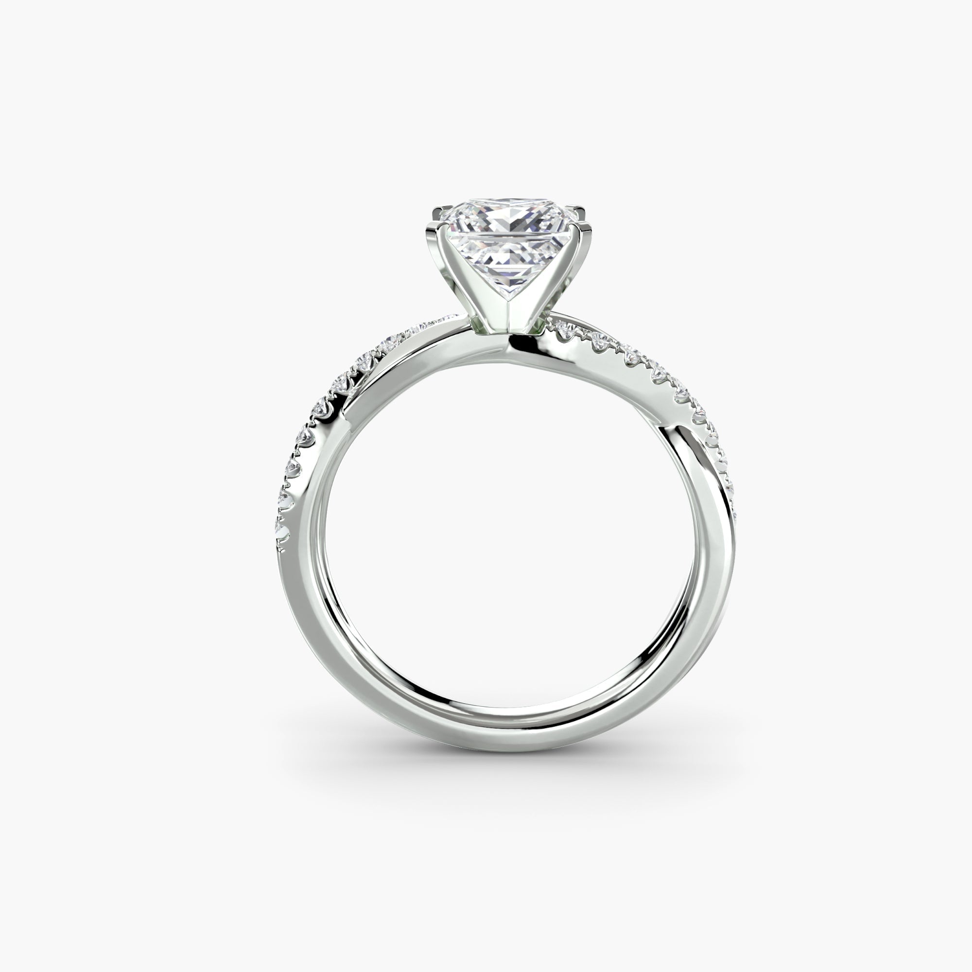 Real Fine Emerald Setting – front view