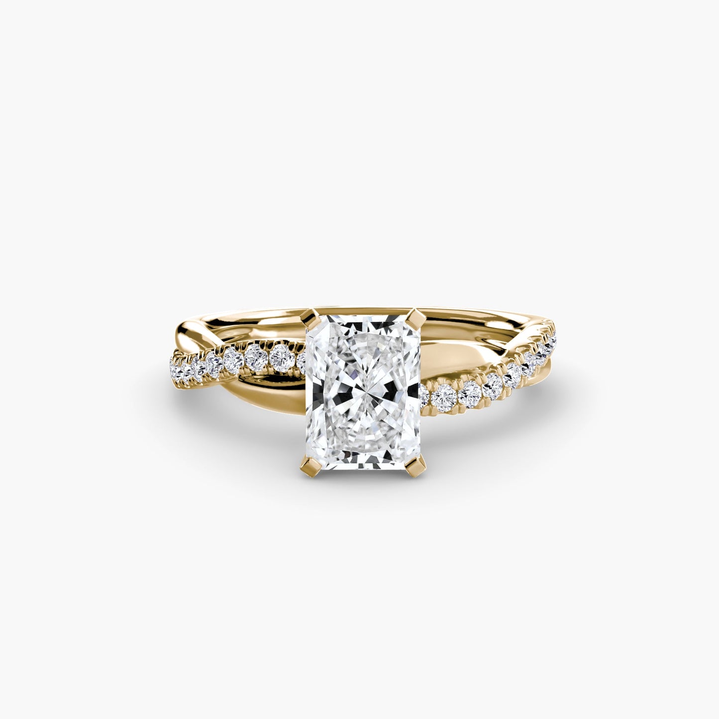 Real Fine Emerald Setting ct Gold – back view