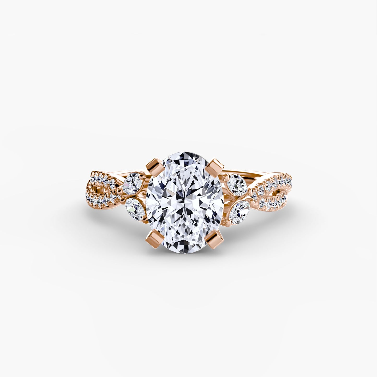 Brilliant Diamond Setting 0.35-ct Gold – angle view