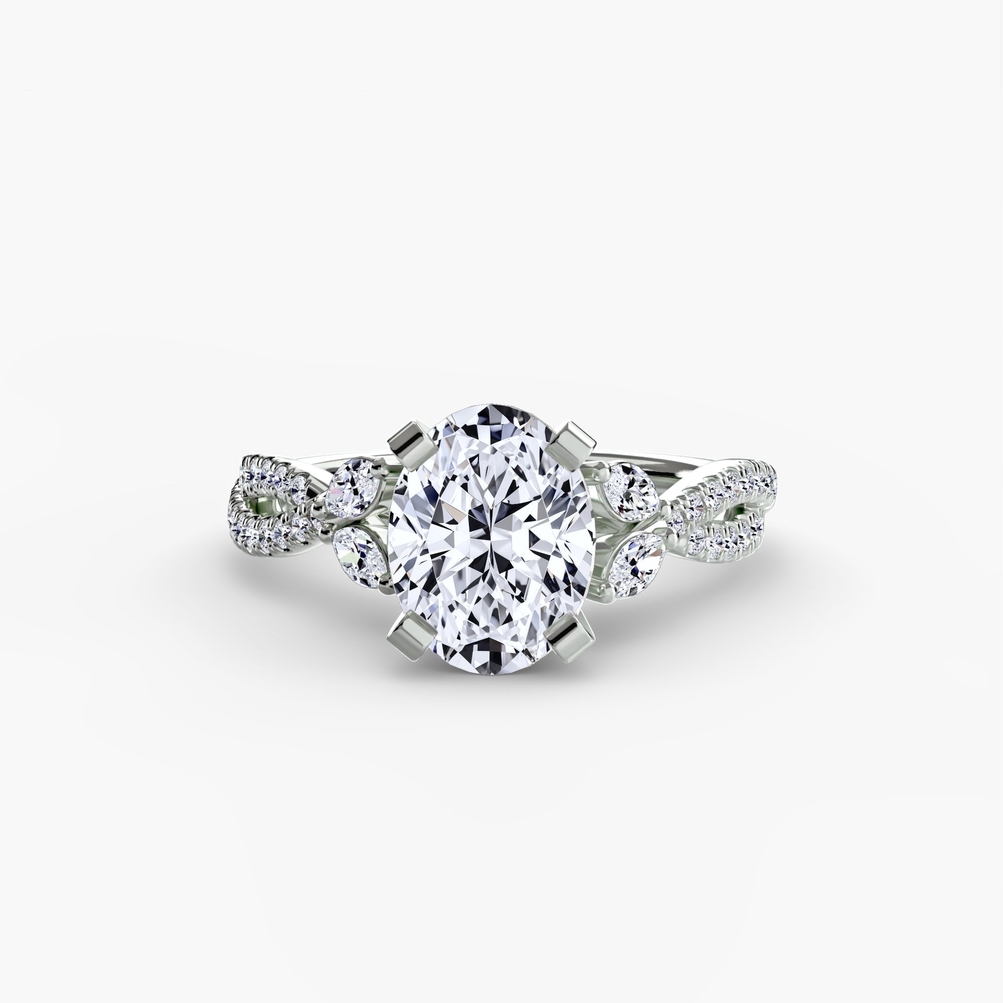 Genuine Brilliant Diamond Setting 0.35 ct Gold – detail view