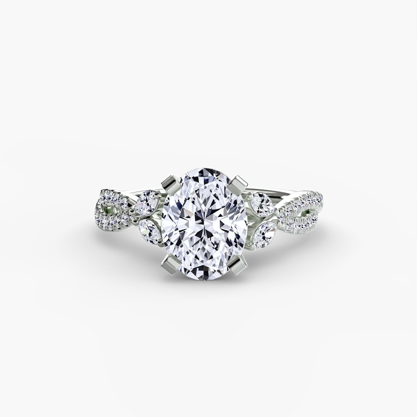 Genuine Brilliant Diamond Setting 0.35 ct Gold – detail view
