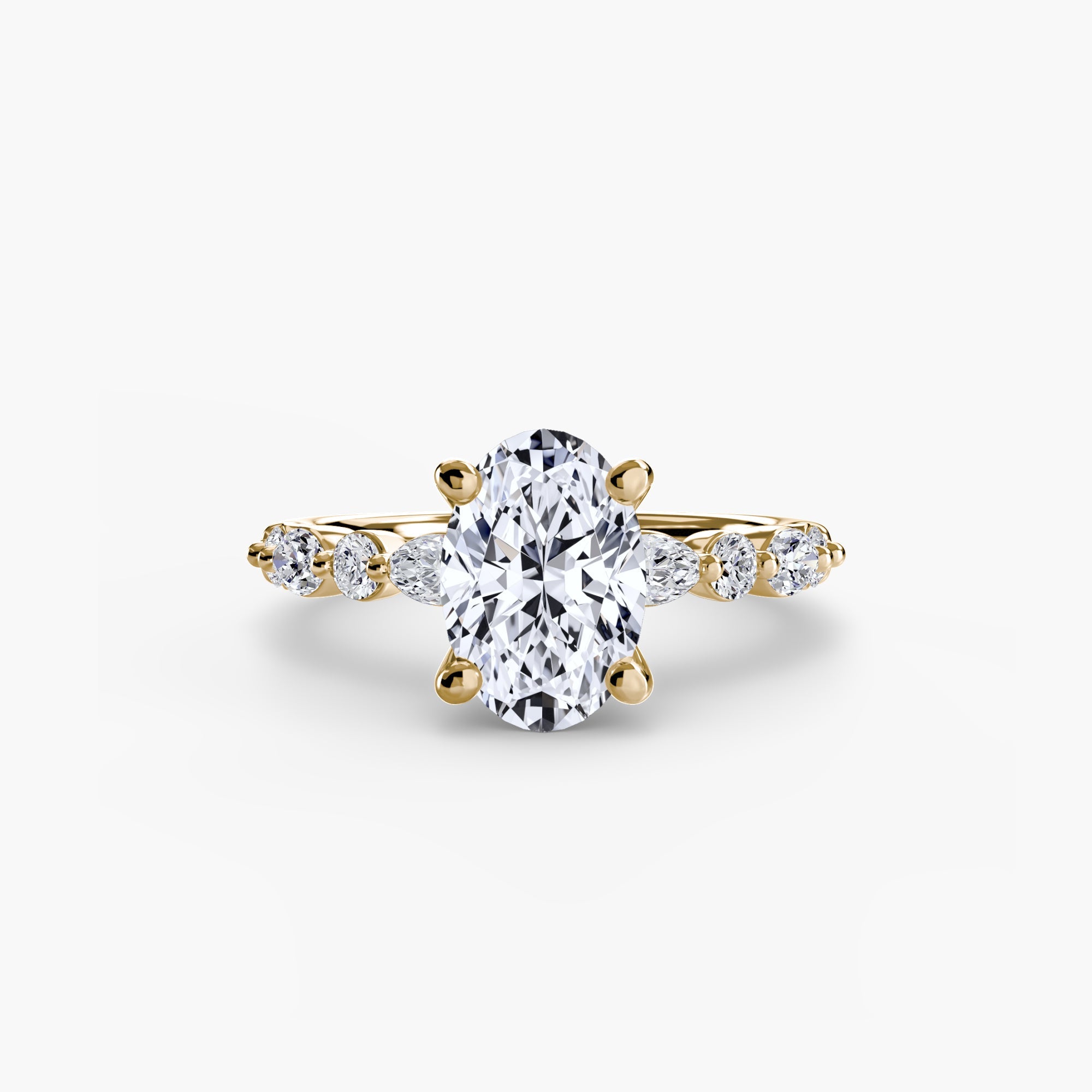 Fine Diamond Setting 0.35-ct Gold – profile view