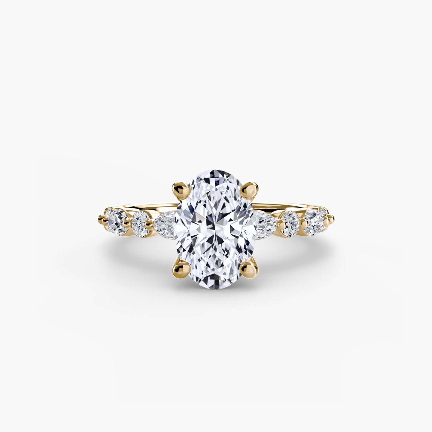 Fine Diamond Setting 0.35-ct Gold – profile view