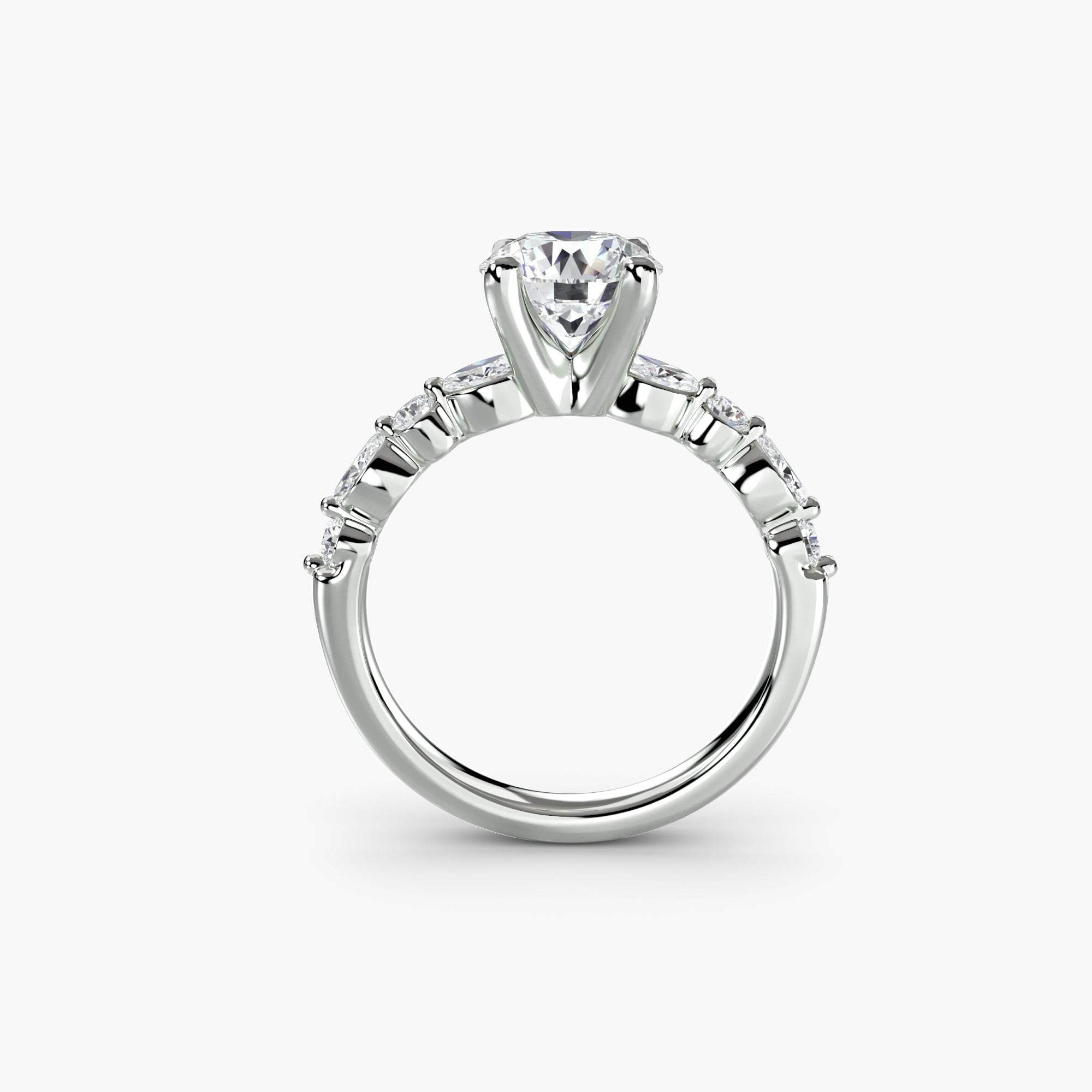 Shimmering Fine Diamond Setting 0.35 ct – front view