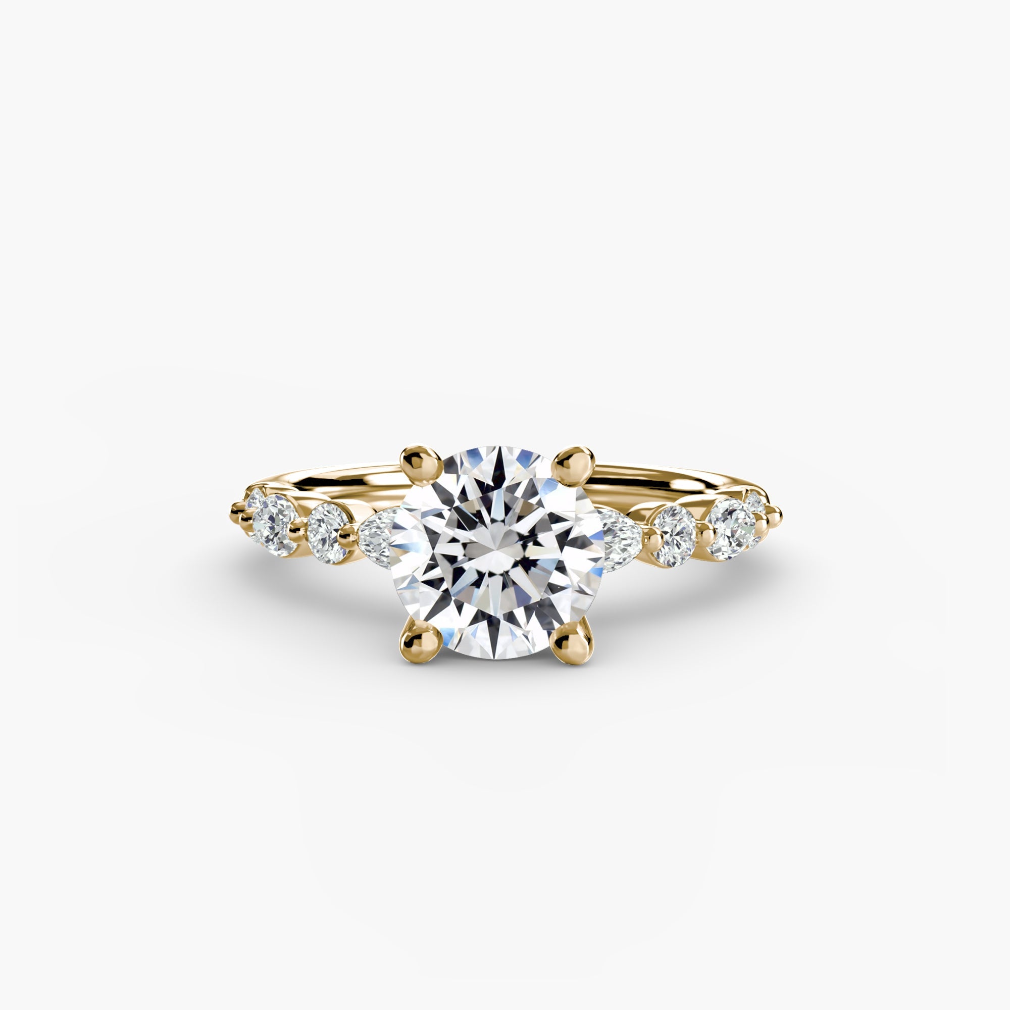 Fine Diamond Setting 0.35-ct Gold – front view