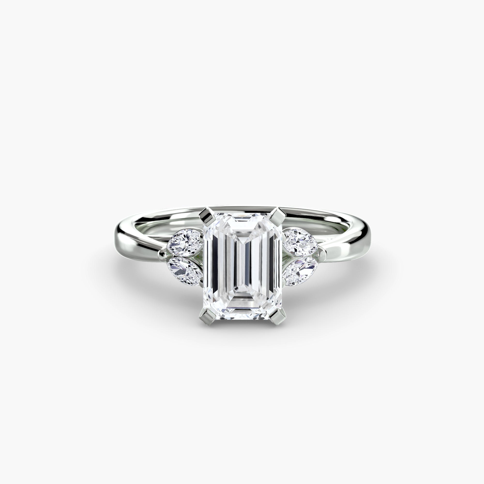 Gemstone Round Brilliant Setting in Gold – back view