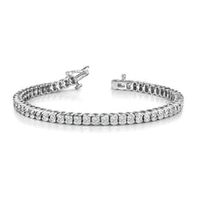 WG 14K Sparkling Half Bezel Set 4.50 Carats Natural Diamonds Tennis Bracelet