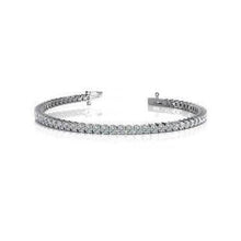 WG 14K Two Prong Set Round Real Diamond Tennis Bracelet 6.20 Ct