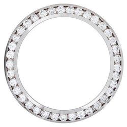 WG 18K Genuine Custom Diamond Bezel To Fit Rolex Date 34 Mm Watch 2.25 Ct