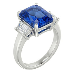 Natural Sapphire Ring 1.75ct - White Gold 14K