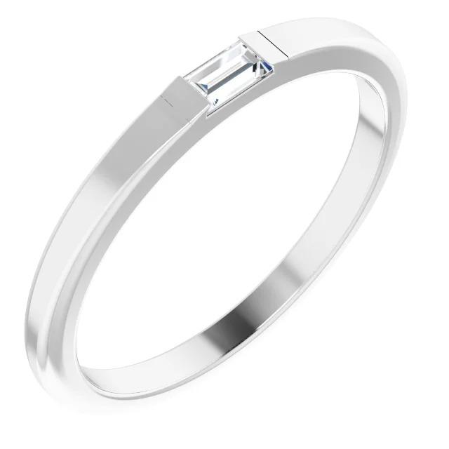 Wedding Band 0.30 Carats Natural White Gold Men's Ring