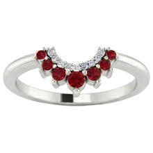 Wedding Band 1 Carat Natural Earth Mined DIAMOND ( NOT LAB GROWN ) & Ruby Women Jewellery