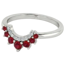 Wedding Band 1 Carat Natural Earth Mined DIAMOND ( NOT LAB GROWN ) & Ruby Women Jewellery