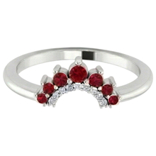 Wedding Band 1 Carat Natural Earth Mined DIAMOND ( NOT LAB GROWN ) & Ruby Women Jewellery