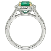 Handmade Fine Emerald Precious Stone Ring 2 ct – back view