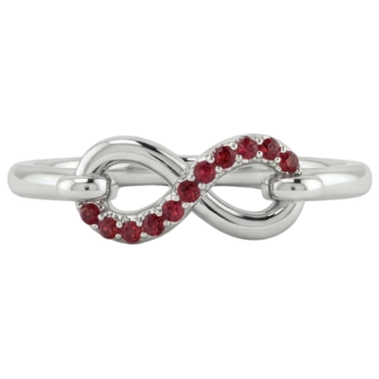 Wedding Infinity Band 0.25 Carats Burma Ruby Jewellery