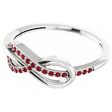 Wedding Infinity Band Round Rubies 0.50 Carats